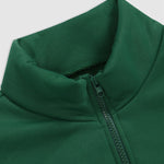 Men's "BROOKLYN" letter print quarter-zip stand collar sweatshirt