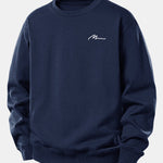 Man Slogan Print Relax Fit Sweatshirt