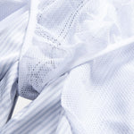Crinkled Textured Button Up Shirt & Stripe Print Swim Shorts