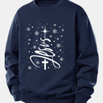 Christmas Jesus Print Relax Fit Sweatshirt