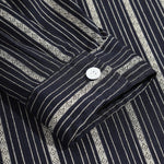 Men's Vintage Striped Buttoned Casual Long Sleeve Shirt