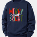 Merry And Bright Print Relax Fit Sweatshirt