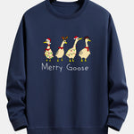 Christmas Duck Print Relax Fit Sweatshirt