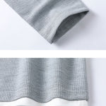 Relax Fit Long Sleeve 2 In 1 Waffle T-Shirt & Straight Leg Corduroy Pants