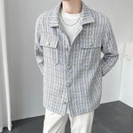 Short Woven Plaid Jacket