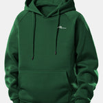Men Print Drawstring Hoodie