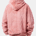 Geometry Jacquard Teddy Hoodie