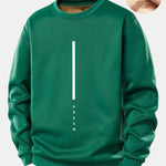 Dream Stripe Print Teddy Fleece Lined Sweatshirt