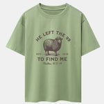 The Lost Lamb Print Drop Shoulder Oversize T-Shirt