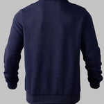 Men's Vintage Jacquard Half Zip Lapel Long Sleeve Sweatshirt