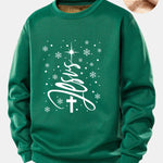 Christmas Jesus Print Teddy Fleece Lined Sweatshirt