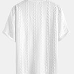 Relax Fit Mid-Length Sleeve Twist Jacquard T-Shirt & Shorts