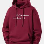 Don't Quit Print Relax Fit Hoodie