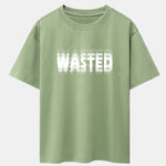 Wasted Print Drop Shoulder Oversize T-Shirt
