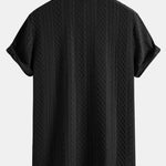 Geometry Rhombus Jacquard Button Up Shirt