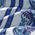 Men's Vintage Paisley Print Button-Down Short Sleeve Shirt