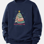 Christmas Tree Slogan Print Relax Fit Sweatshirt