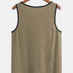 Tank Top With Wave Pattern Pocket