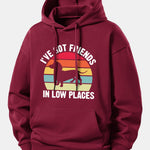 Dog Slogan Print Relax Fit Hoodie