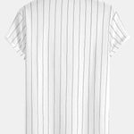 Stripe Textured Arc Hem T-Shirt