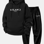 Milano Print Drawstring Hoodie & Milano Print Jogger Pants
