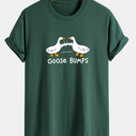 Regular Fit Goose Fist Bump Print Cotton T-Shirt