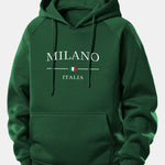 Milano Print Drawstring Hoodie