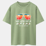 Sunglasses Palm Tree Print Drop Shoulder Oversize T-Shirt