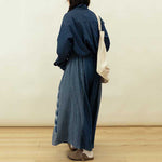 Patchwork Drawstring Baggy Jeans