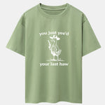 Cowboy Goose Print Drop Shoulder Oversize T-Shirt