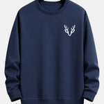 Head Deer Print Relax Fit Sweatshirt