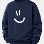 Smiley Face Print Relax Fit Sweatshirt
