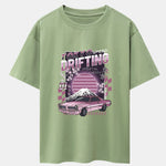 Tokyo Speed Car Print Drop Shoulder Oversize T-Shirt
