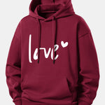 Love Print Relax Fit Hoodie