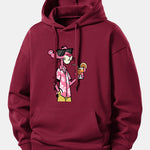 Vacation Pink Panther Print Relax Fit Hoodie