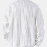 Relax Fit Twist Jacquard Crew Neck Sweatshirt