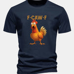 Regular Fit Rooster Print Cotton T-Shirt