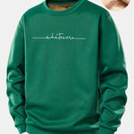 Whatever Print Teddy Fleece Lined Sweatshirt