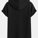 Checkerboard Jacquard  Arc Hem Hooded T-Shirt & Checkerboard Jacquard Shorts