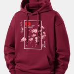 Cherry Blossom Slogan Print Relax Fit Hoodie