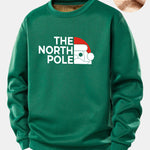 Santa Claus Slogan Print Teddy Fleece Lined Sweatshirt
