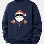 Hip Hop Santa Claus Print Relax Fit Sweatshirt