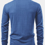 Long Sleeve Twist Jacquard Polo Shirt