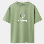 I'm Thinking Print Drop Shoulder Oversize T-Shirt