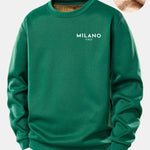 Milano Print Teddy Fleece Lined Sweatshirt