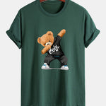 Regular Fit Cool Bear Print Cotton T-Shirt