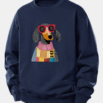 Sweater Dog Print Relax Fit Sweatshirt