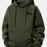 Letter Print Drawstring Hoodie