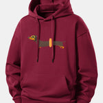 Dachshund With Swimming Ring Print Relax Fit Hoodie