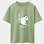 Rabbit Or Duck Optical Illusion Print Drop Shoulder Oversize T-Shirt